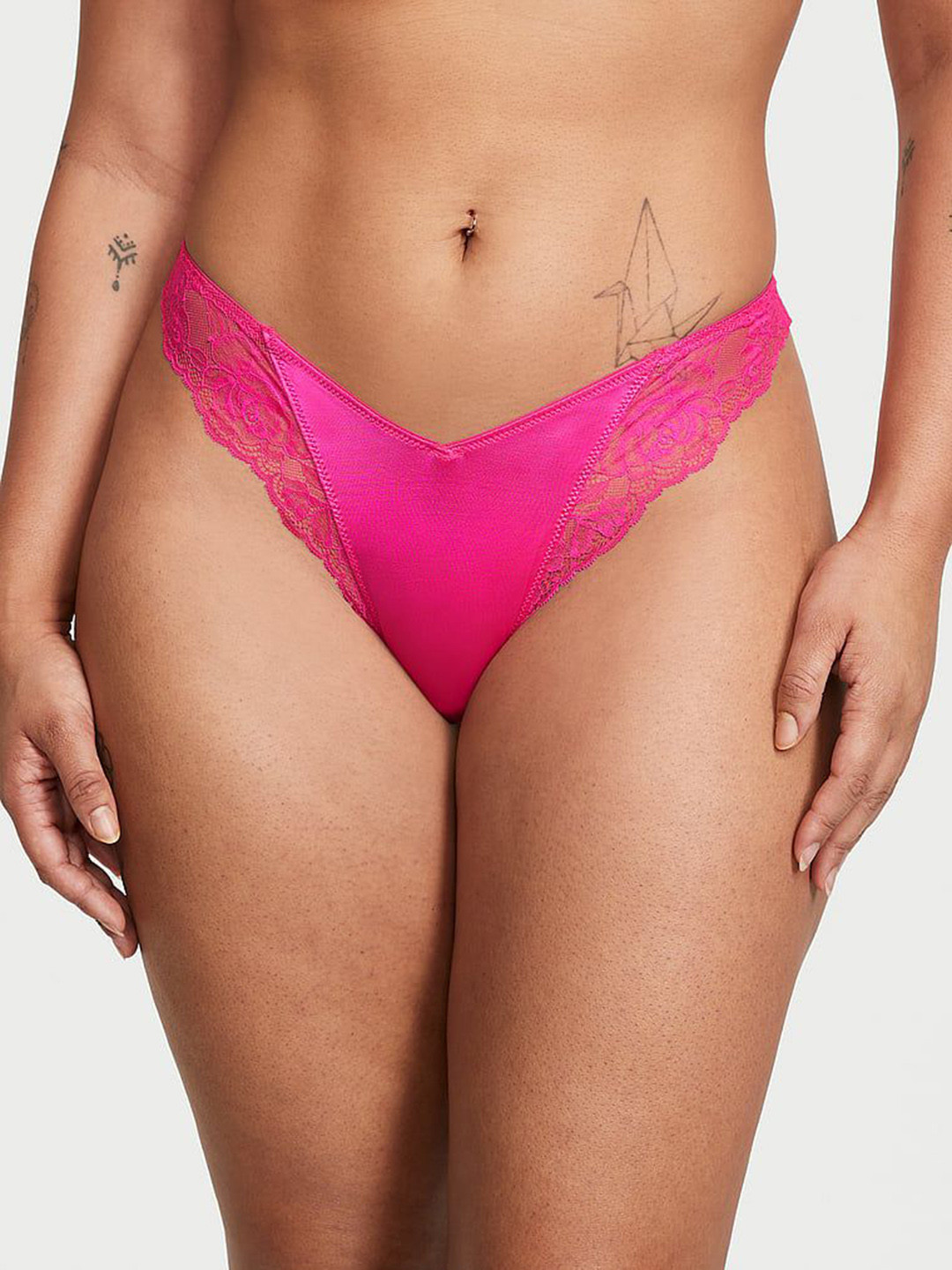 Victoria's Secret Very Sexy Lace-Trim High-Leg Thong Panty