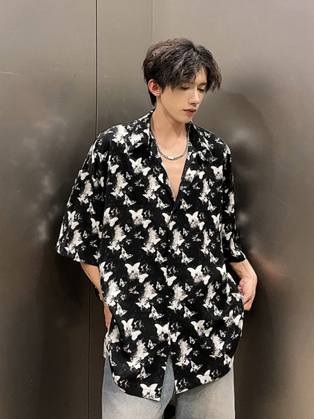 HERE&NOW Men Original Conversational Printed Oversized Casual Shirt