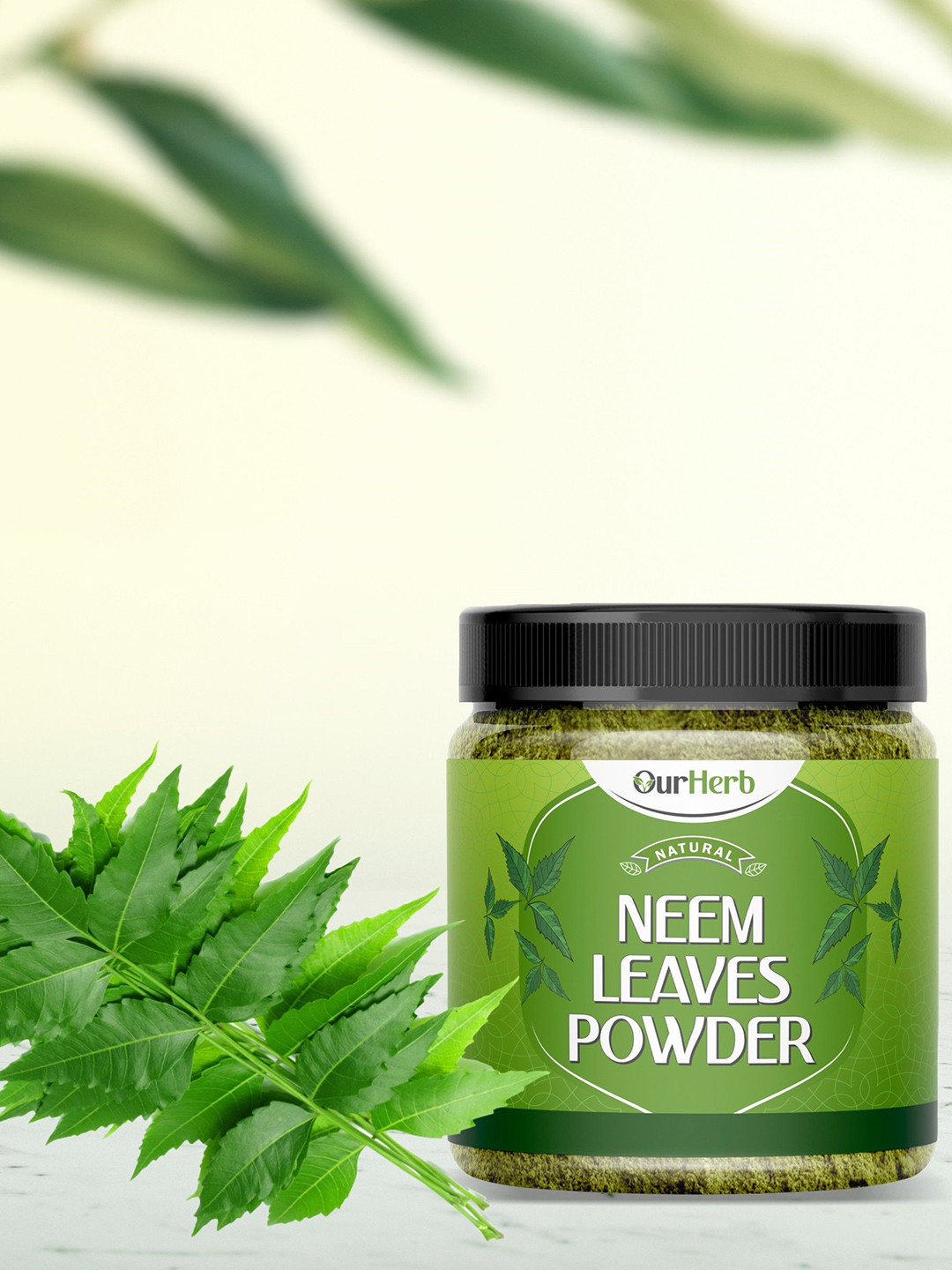 OurHerb Neem Powder For Deep Cleansing With Wooden Spoon - 200g