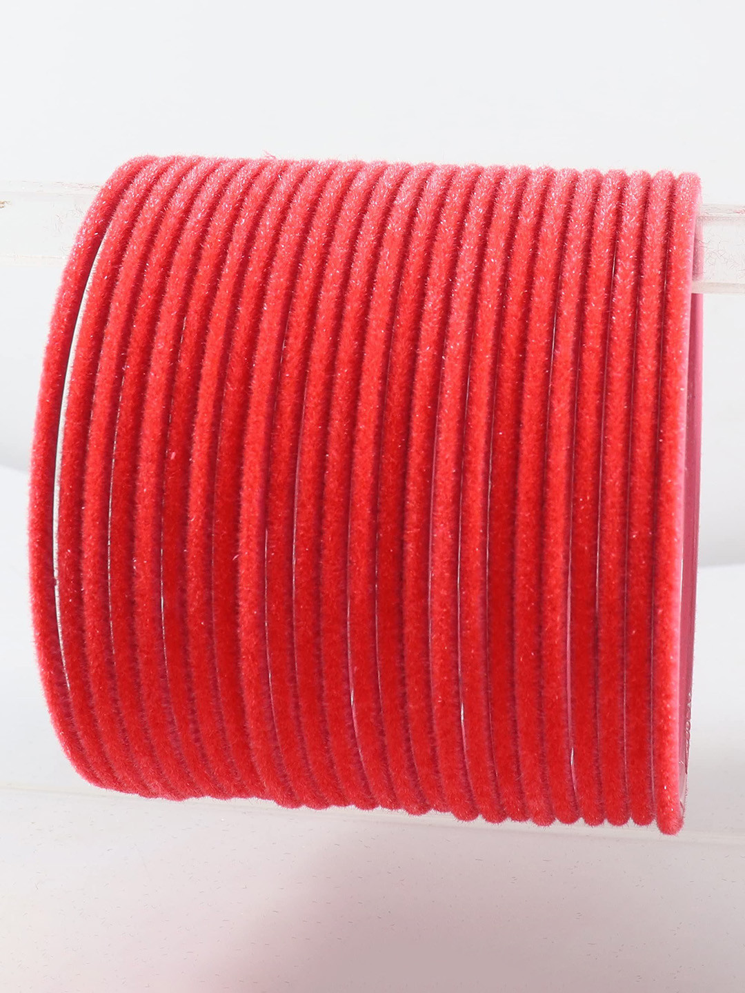 Set of 48 Plain Velvet Finish Metal Bangle