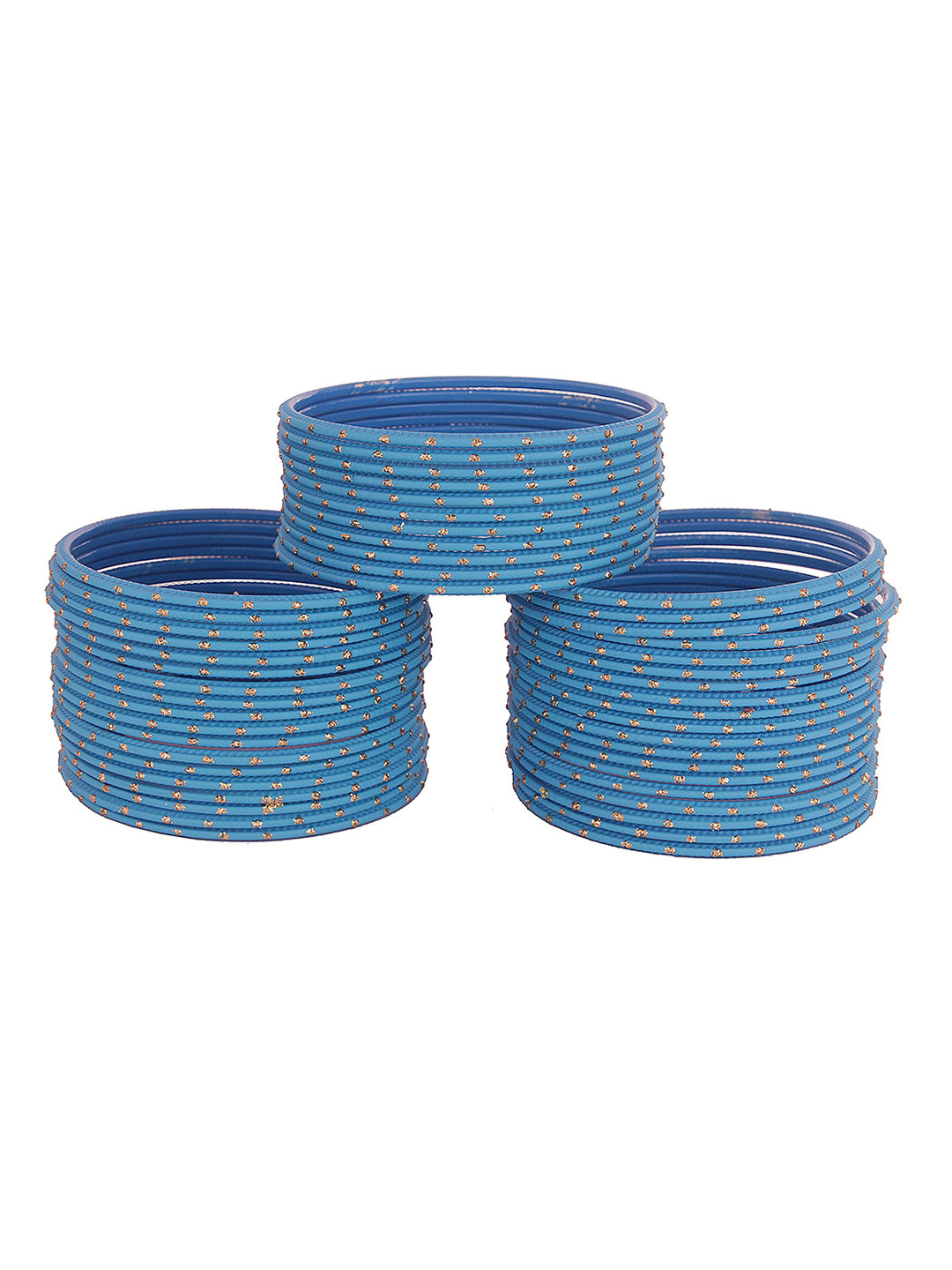 ZULKA Set of 48 Alloy Base Polka Dots Bangles