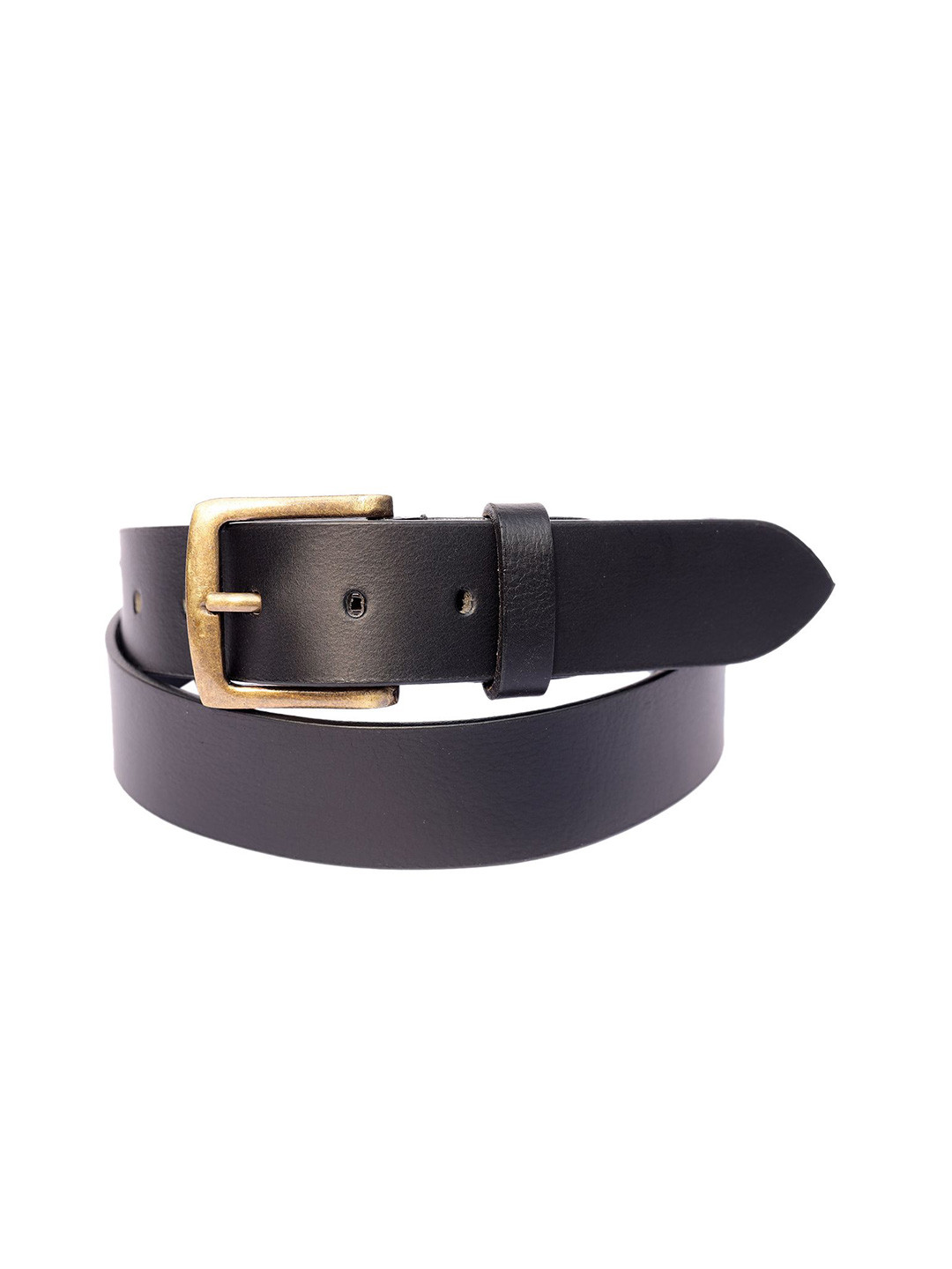 Celtic Unisex Black Leather Formal Belt with Tang Closure
