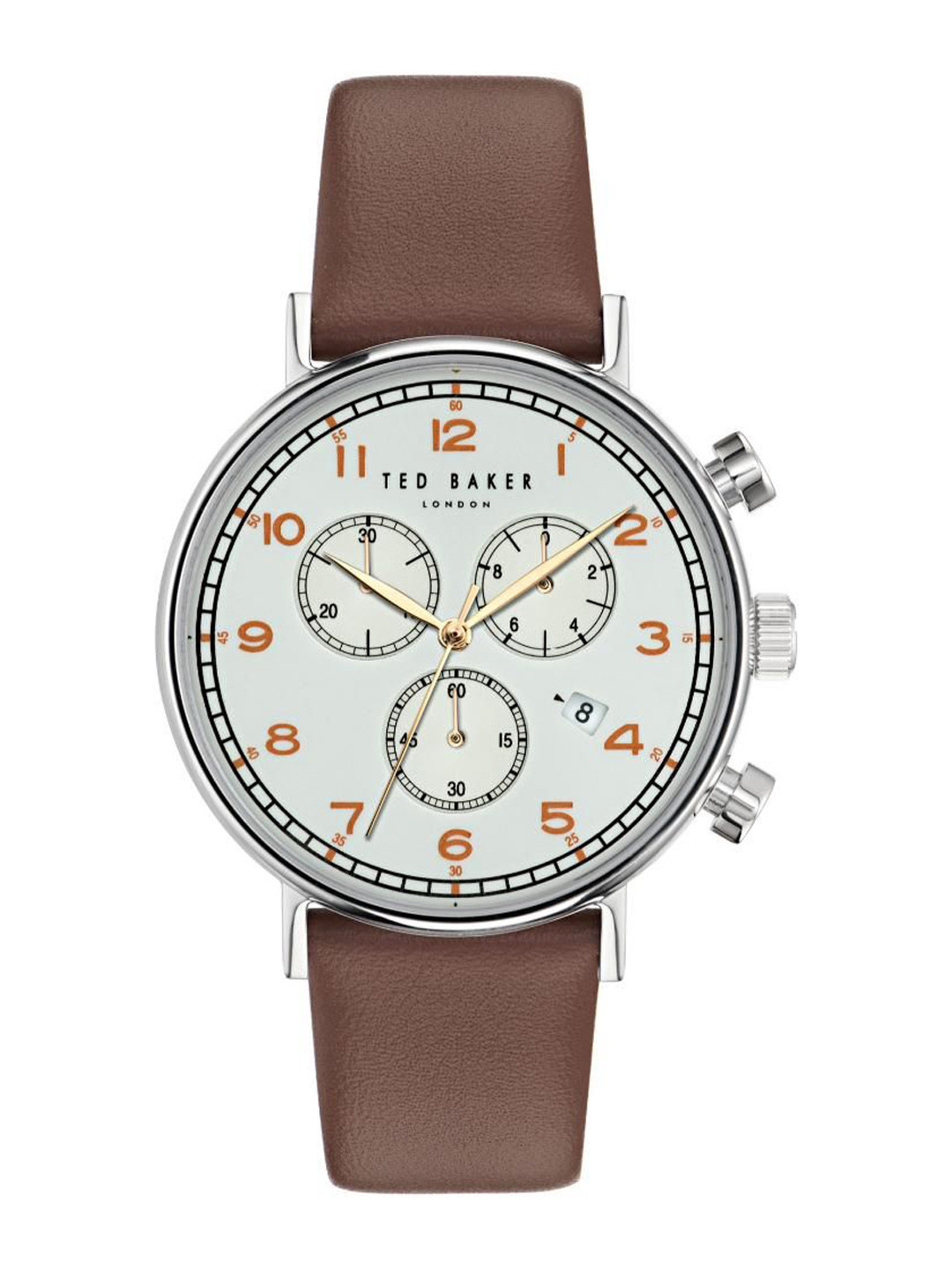 Ted Baker TB TIMELESS Men Brass Dial & Leather Straps Analogue Watch BKPBAF301