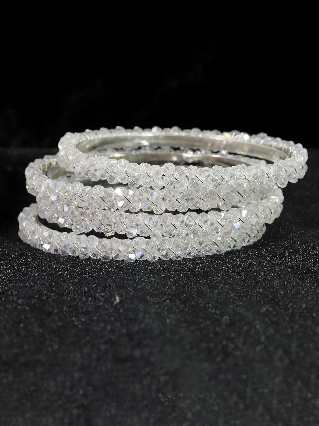 ZULKA Set Of 4 Pearls Kada Bangles
