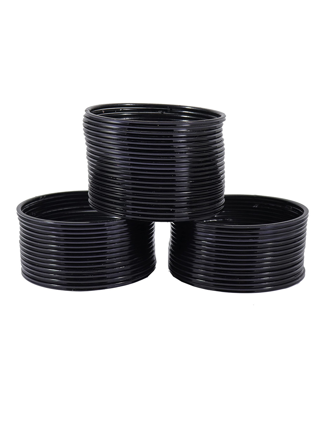 ZULKA Set of 48 Simple Plain Glossy Finish Bangles