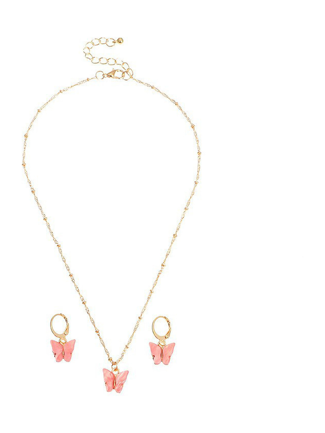 SUNHARI Gold-Plated Butterfly Design Jewellery Set