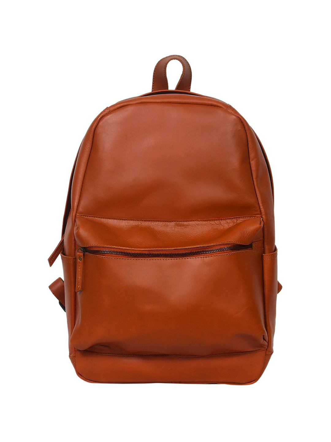 Celtic Men Tan YokeStyle Leather Backpack Flap Closure with Tablet Sleeve