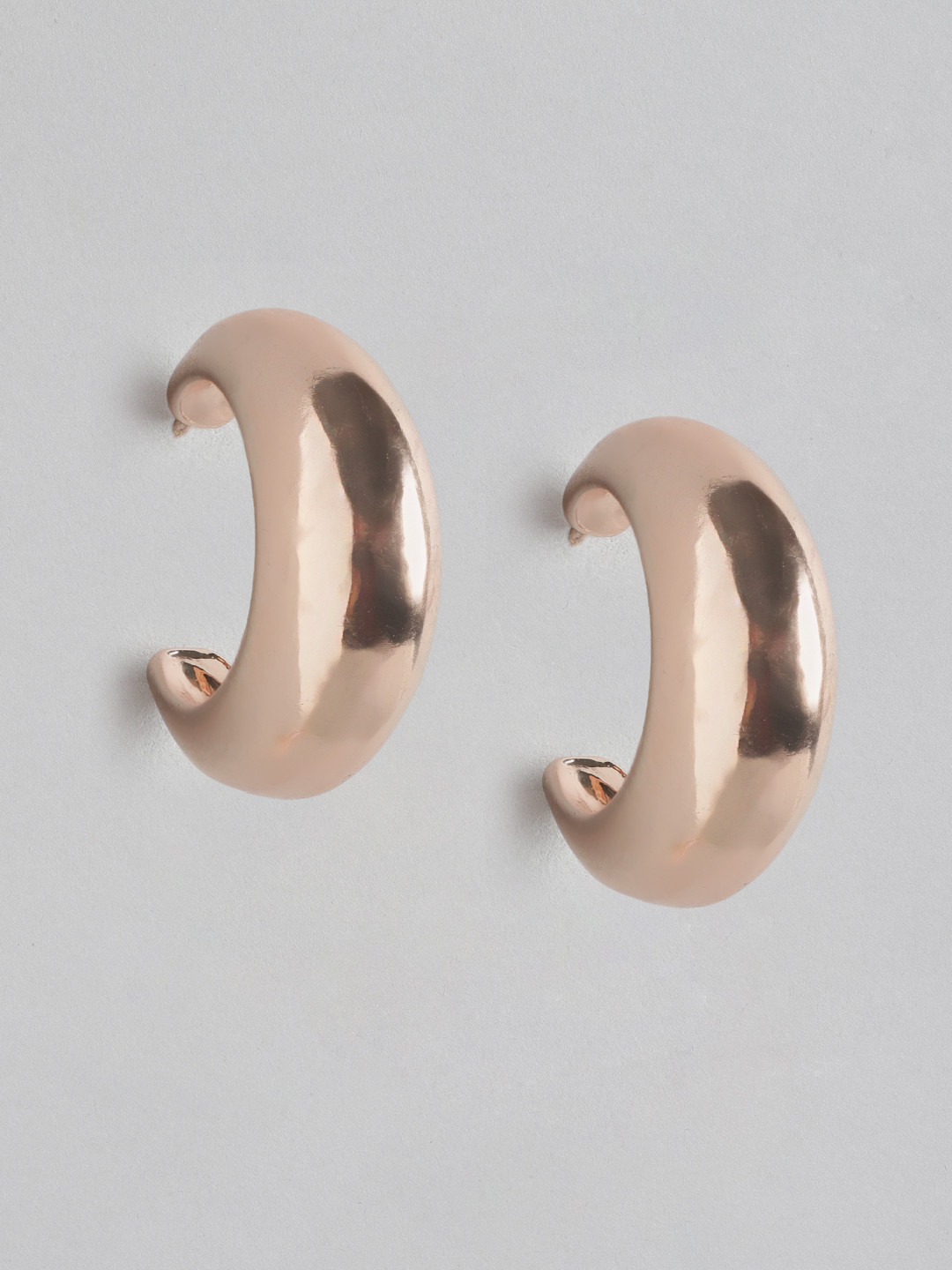 Forever New Pack of 2 Rose Gold Plated Classic Half Hoop Earrings