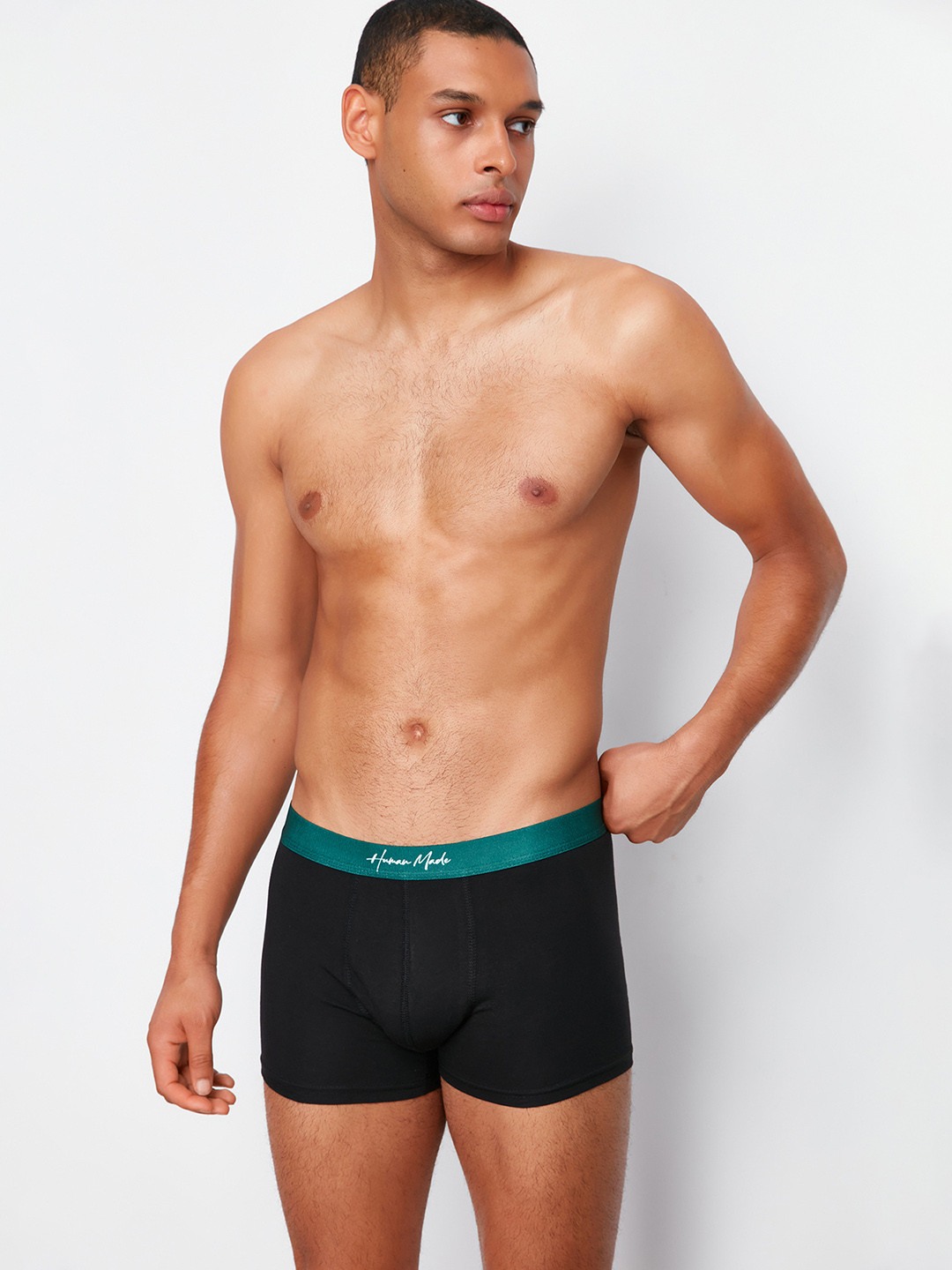 Trendyol Pack Of 3 Mid-Rise Trunks- 969317937-Black