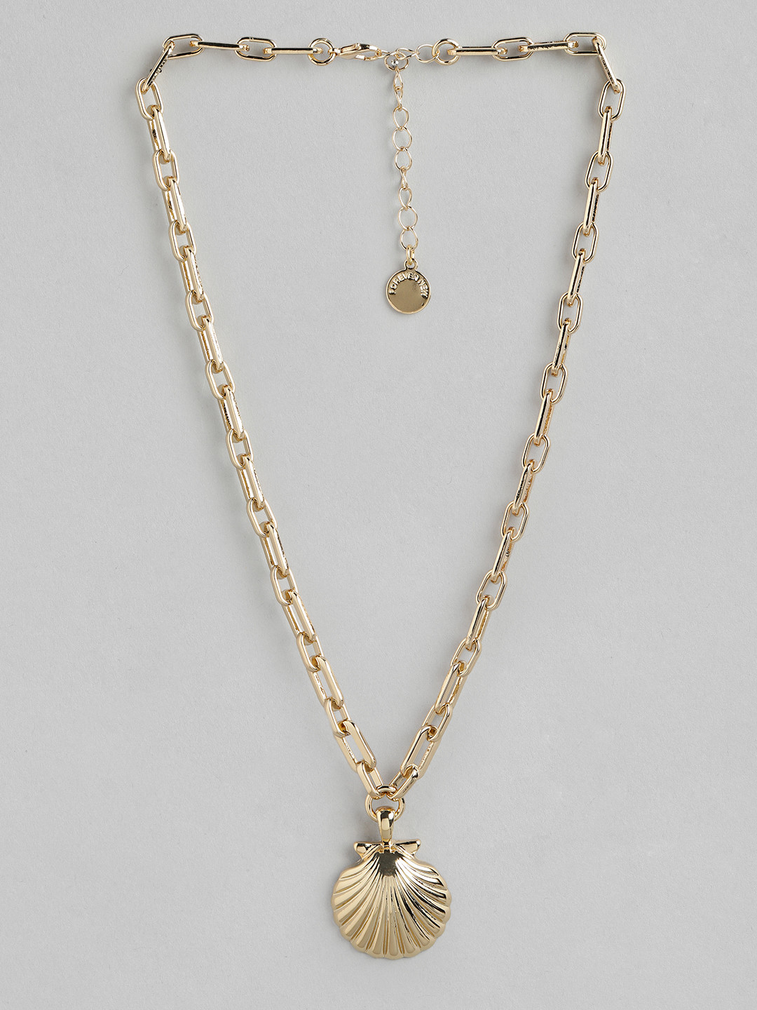 Forever New Gold-Plated Shell Pendant Link Chain Necklace