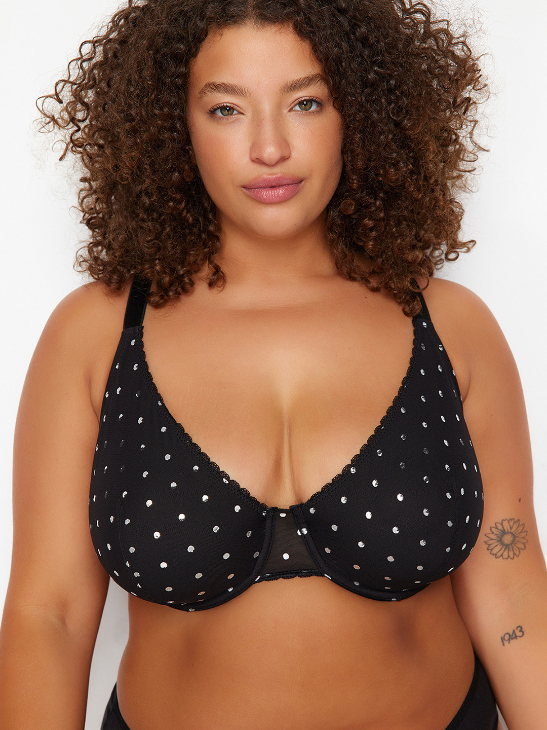 Trendyol Polka Dots Full Coverage Underwired Lightly Padded Bra