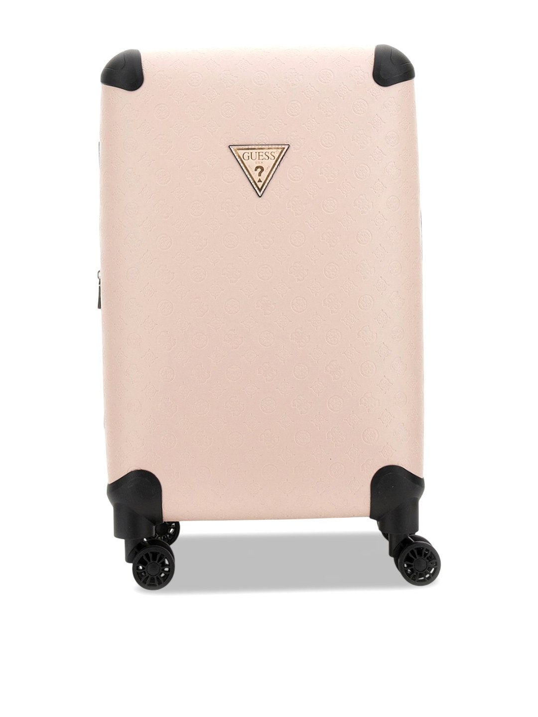 GUESS Women Textured Hard Sided Trolly Suitcase