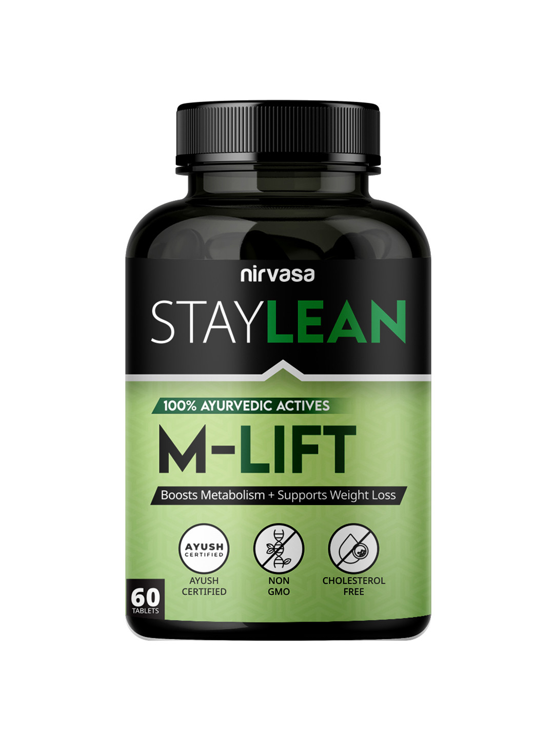 Nirvasa Staylean Pure Ayurvedic M-LIFT Tablet For Weight Management - 60 Tablets
