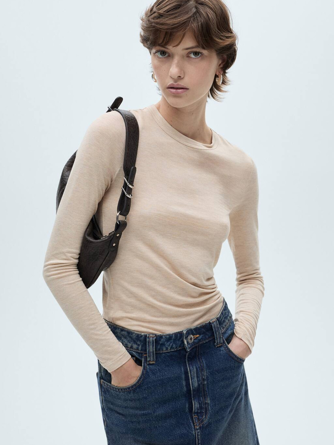 MANGO Long Sleeve T-shirt