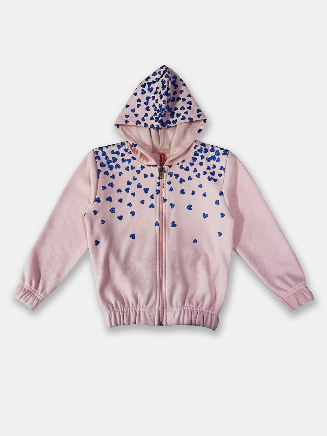Here&Now X Game Begins Girls Fleece Lined Hooded Sweatshirt with Shimmer Detail
