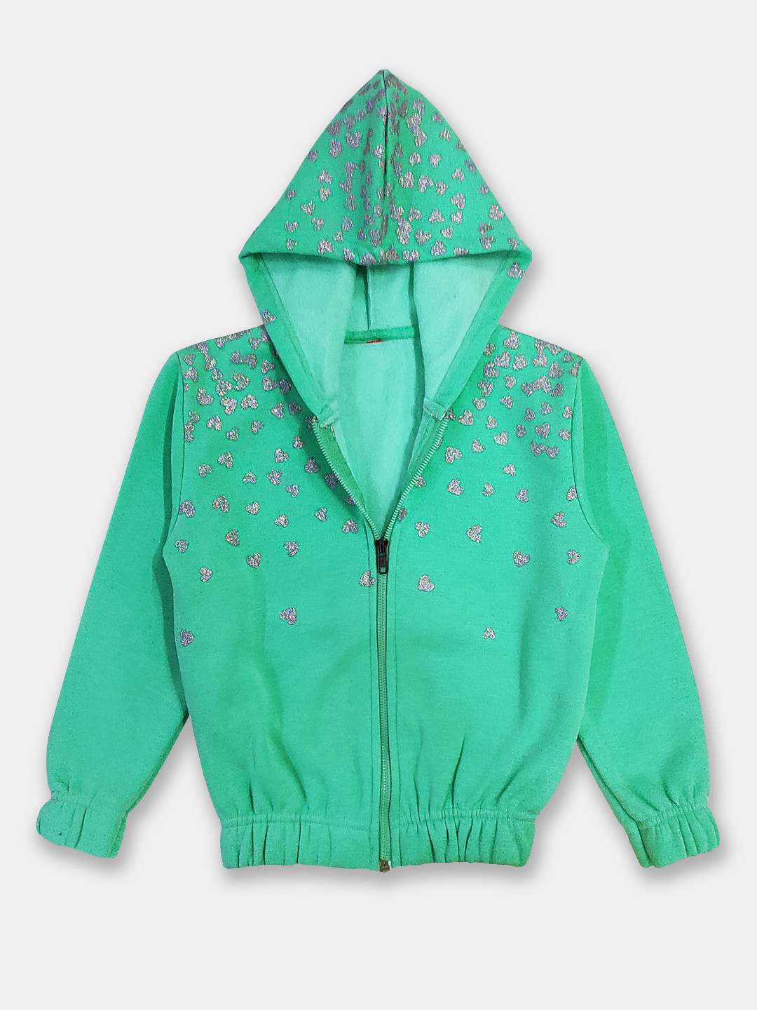 Here&Now X Game Begins Girls Fleece Lined Hooded Sweatshirt with Shimmer Detail