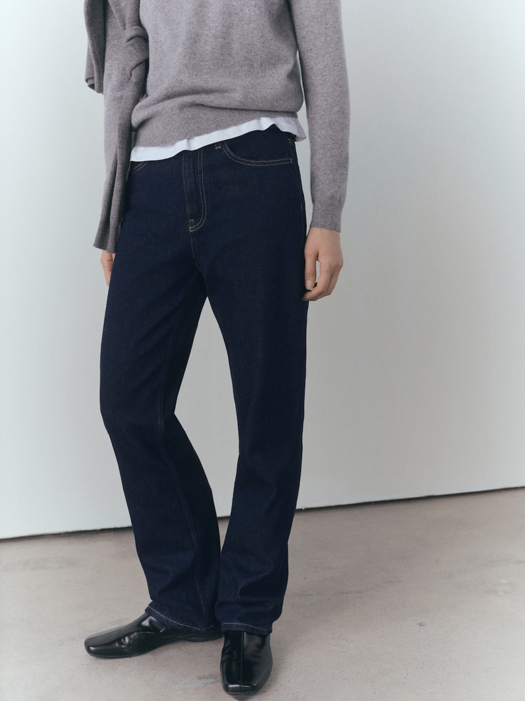 MANGO Women Matilda Straight Fit Pure Cotton Jeans