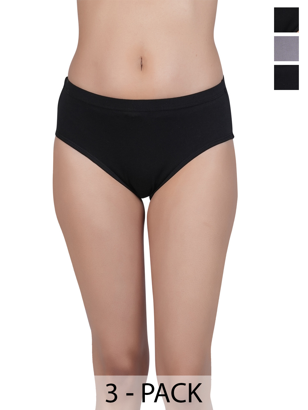 Eve's Beauty ABELINO Pack Of 3 Assorted Hipster Briefs