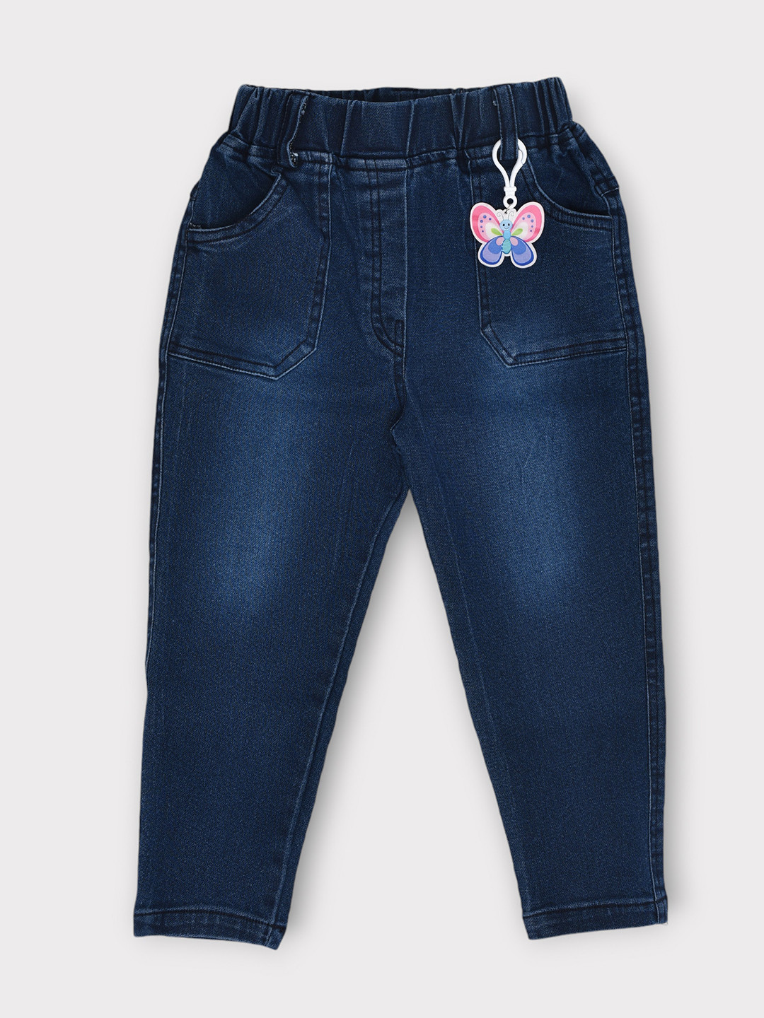 BAESD Girls Cotton Straight Fit Light Fade Stretchable Jeans