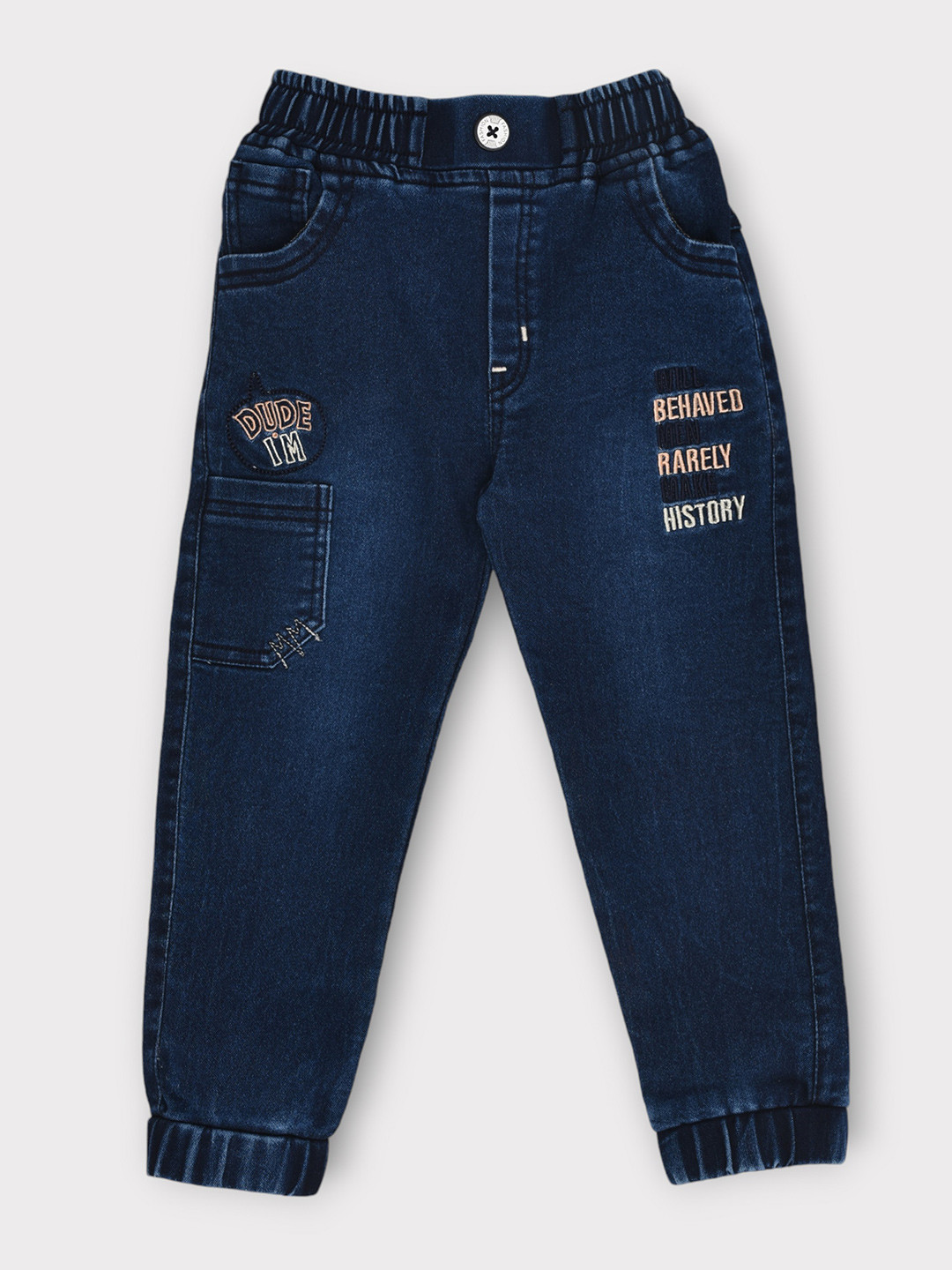 BAESD Boys Jean Embroidered Stretchable Jogger Jeans
