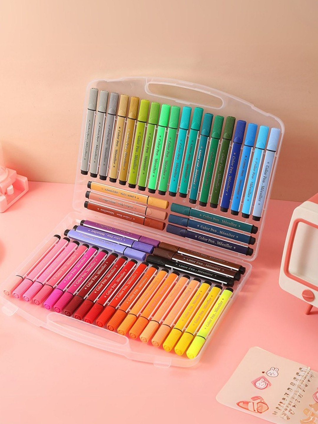 Tinker Squad 48 Pieces Sketch Markers Water Based Washable Pen Set Stationery