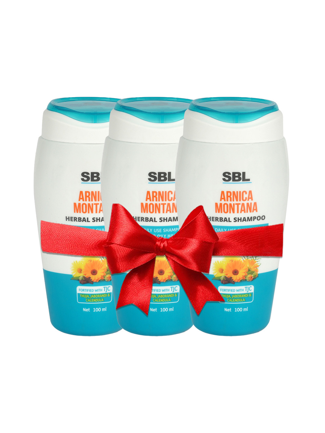 SBL Set of 3 Arnica Montana Herbal Daily Use Shampoo for Oily Hair - 100 ml each