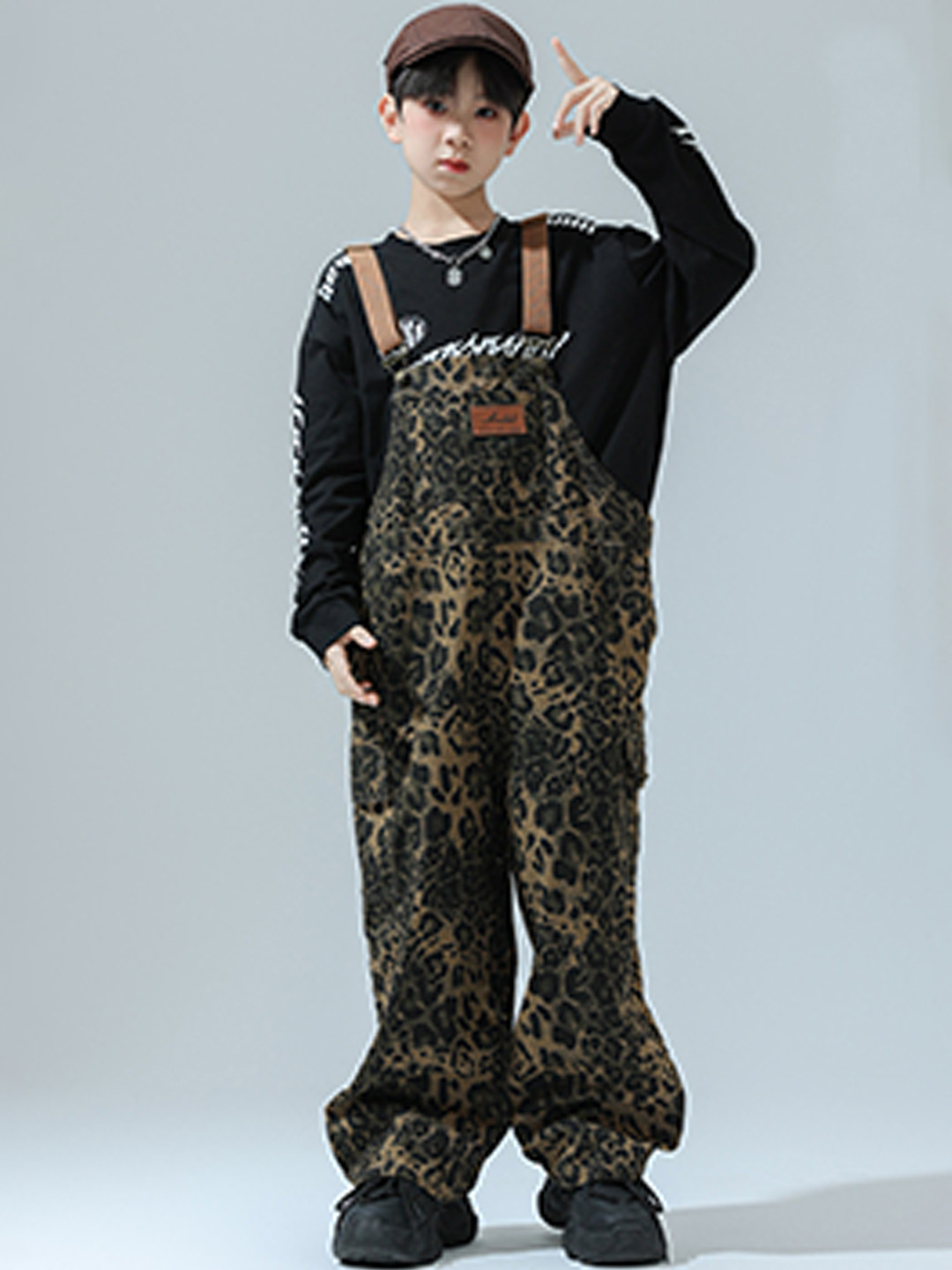 LULU & SKY Kids Animal Printed Dungaree