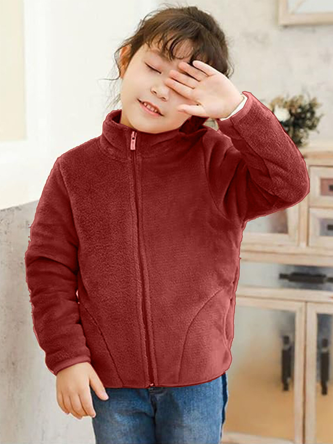 Babymoon Unisex Kids Faux Fur Trim Fleece Parka Jacket