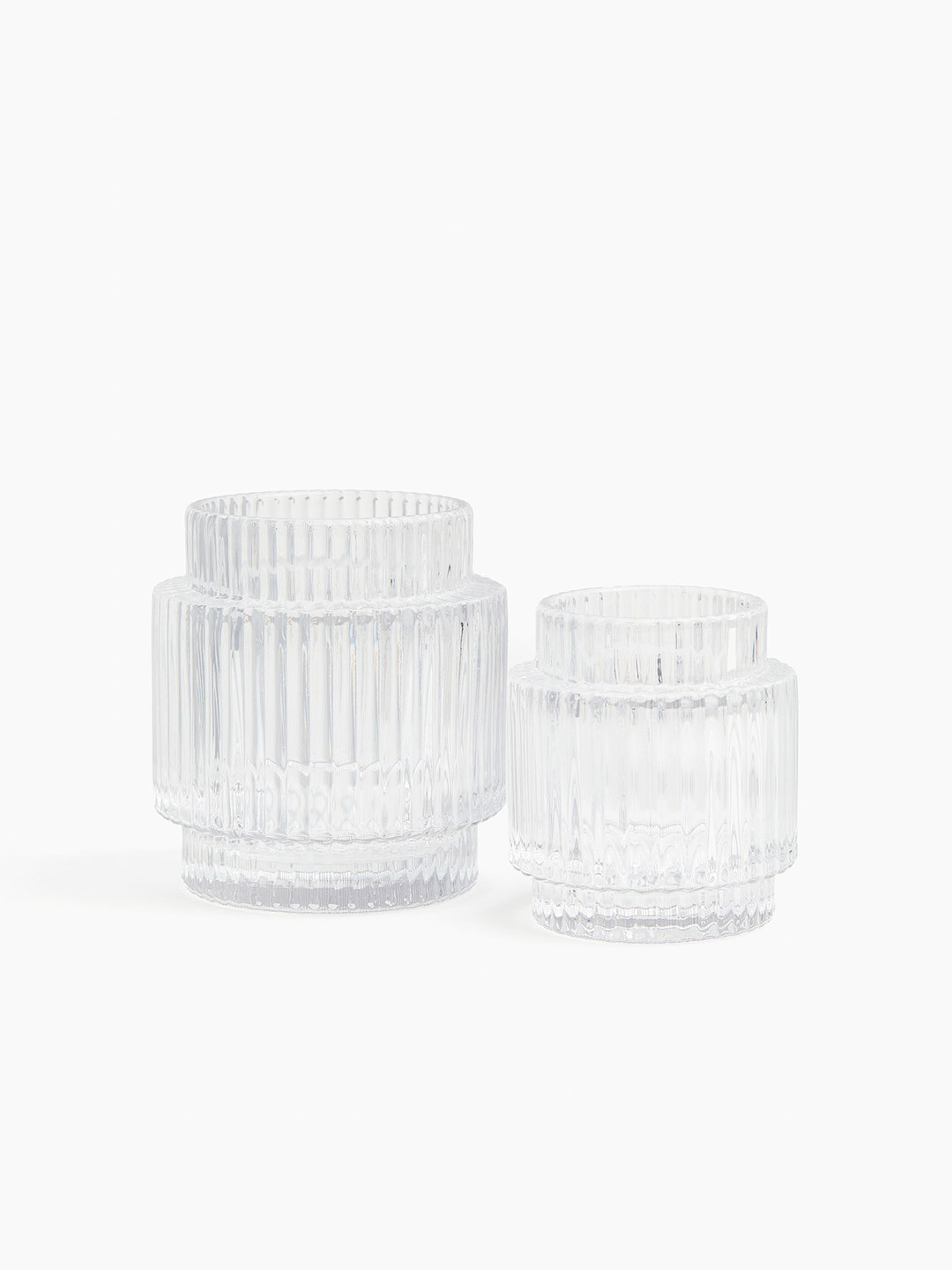 H&M Transparent Glass Candle Holder