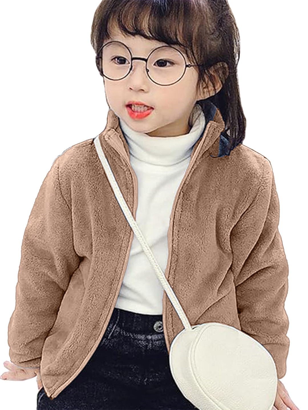 Babymoon Unisex Kids Faux Fur Trim Fleece Parka Jacket