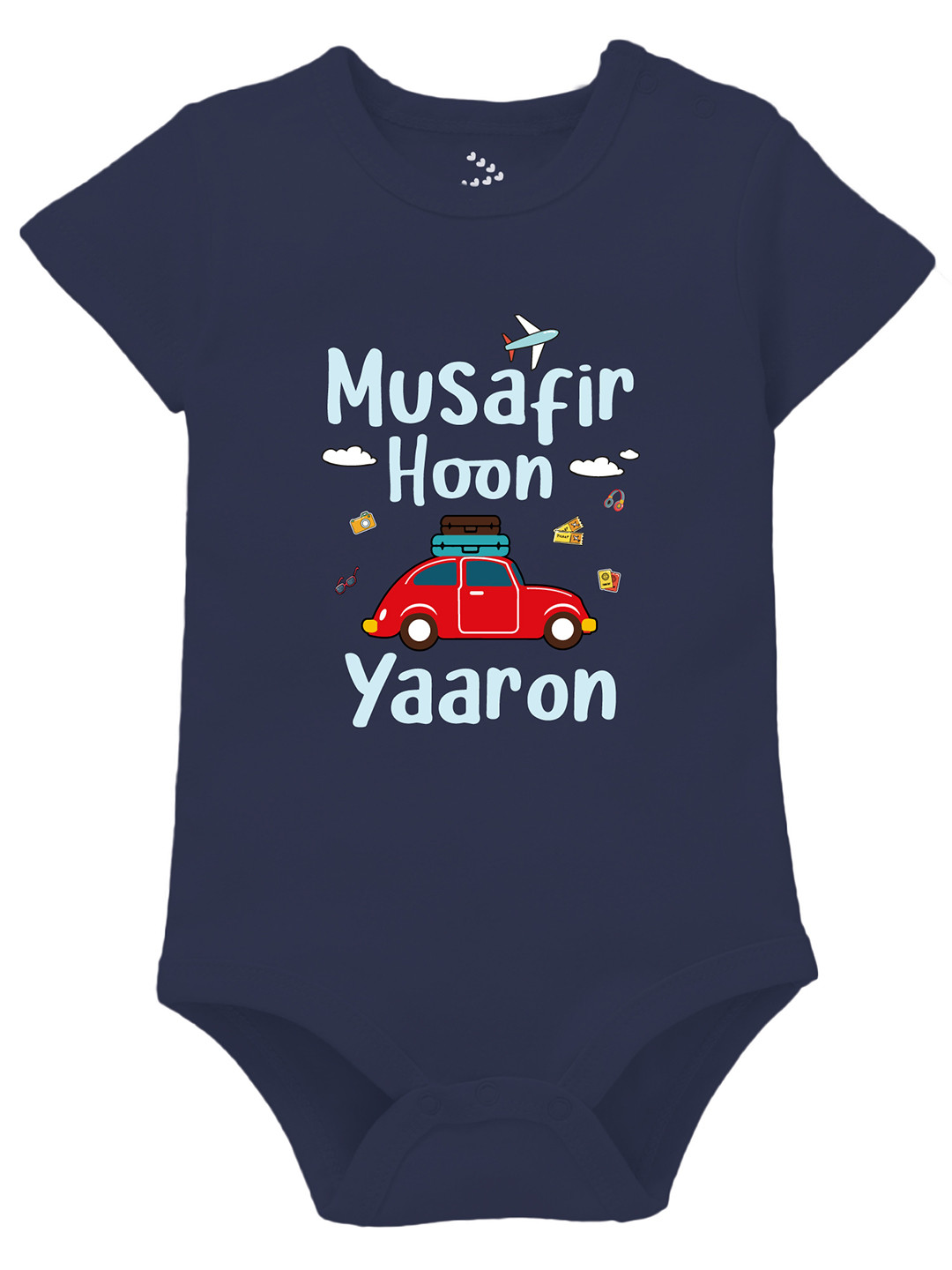Zeezeezoo Kids Musafir Hoon Yaaron Printed Pure Cotton Bodysuit