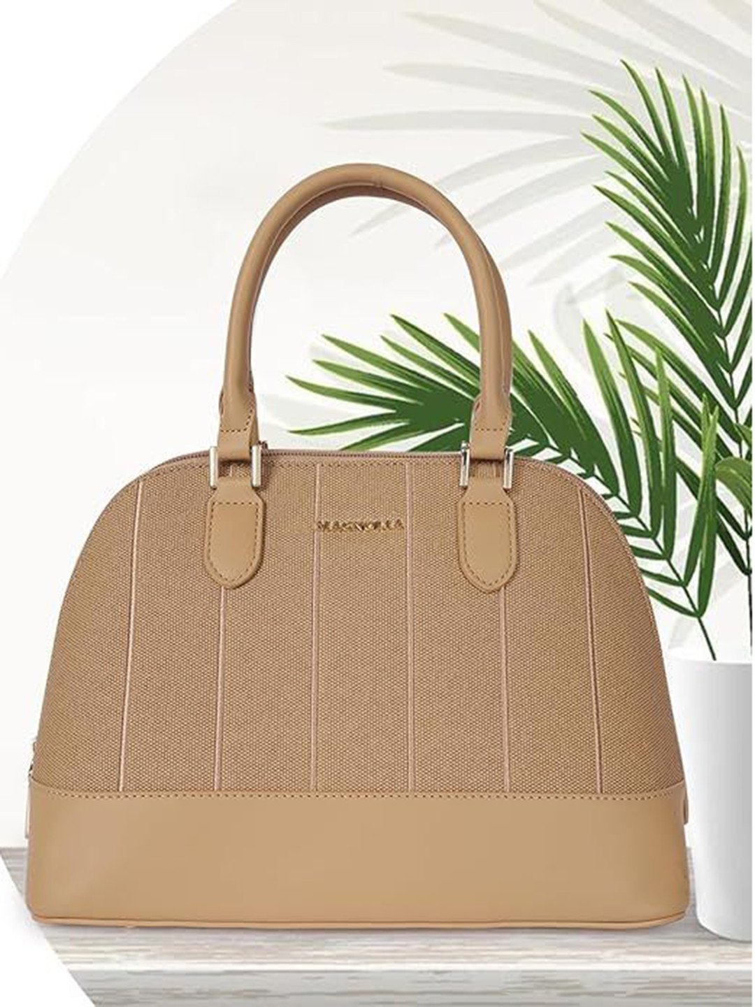 MAGNOLIA Women Striped Structured Handheld Bag