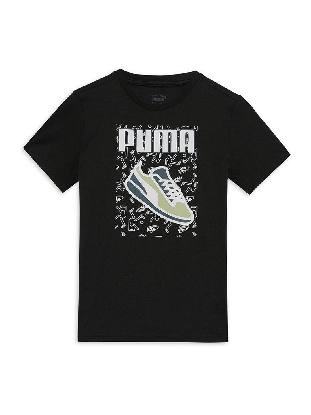 Puma Boys LOGO LAB Brand Logo Printed Pure Cotton T-shirt