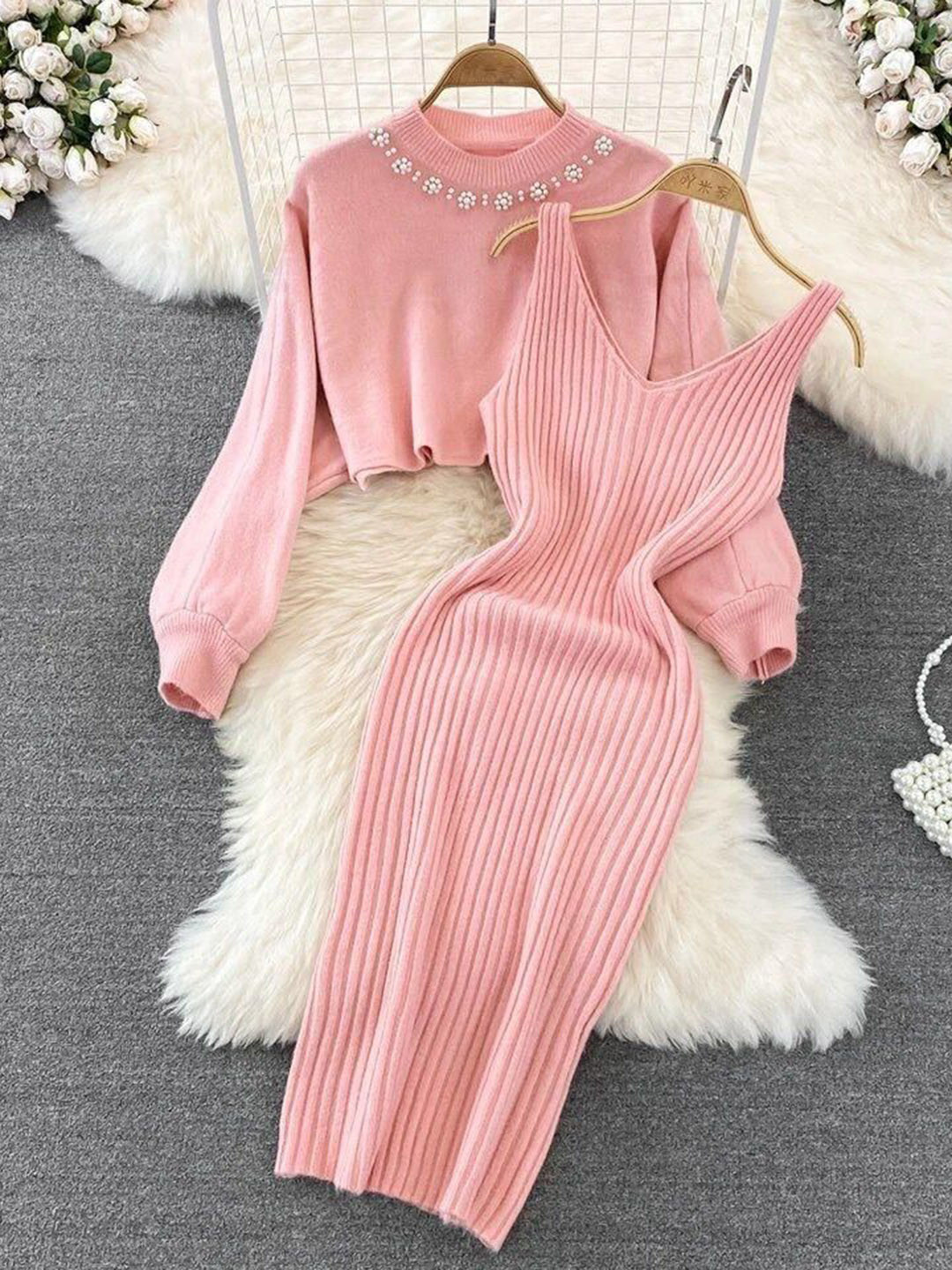 Miss Mosa By Akanksha  Pink Lilith Coord Set