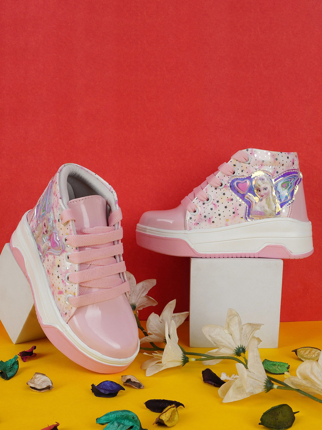 BAESD Girls Embellished Barbie Lace-Ups Winter Boots