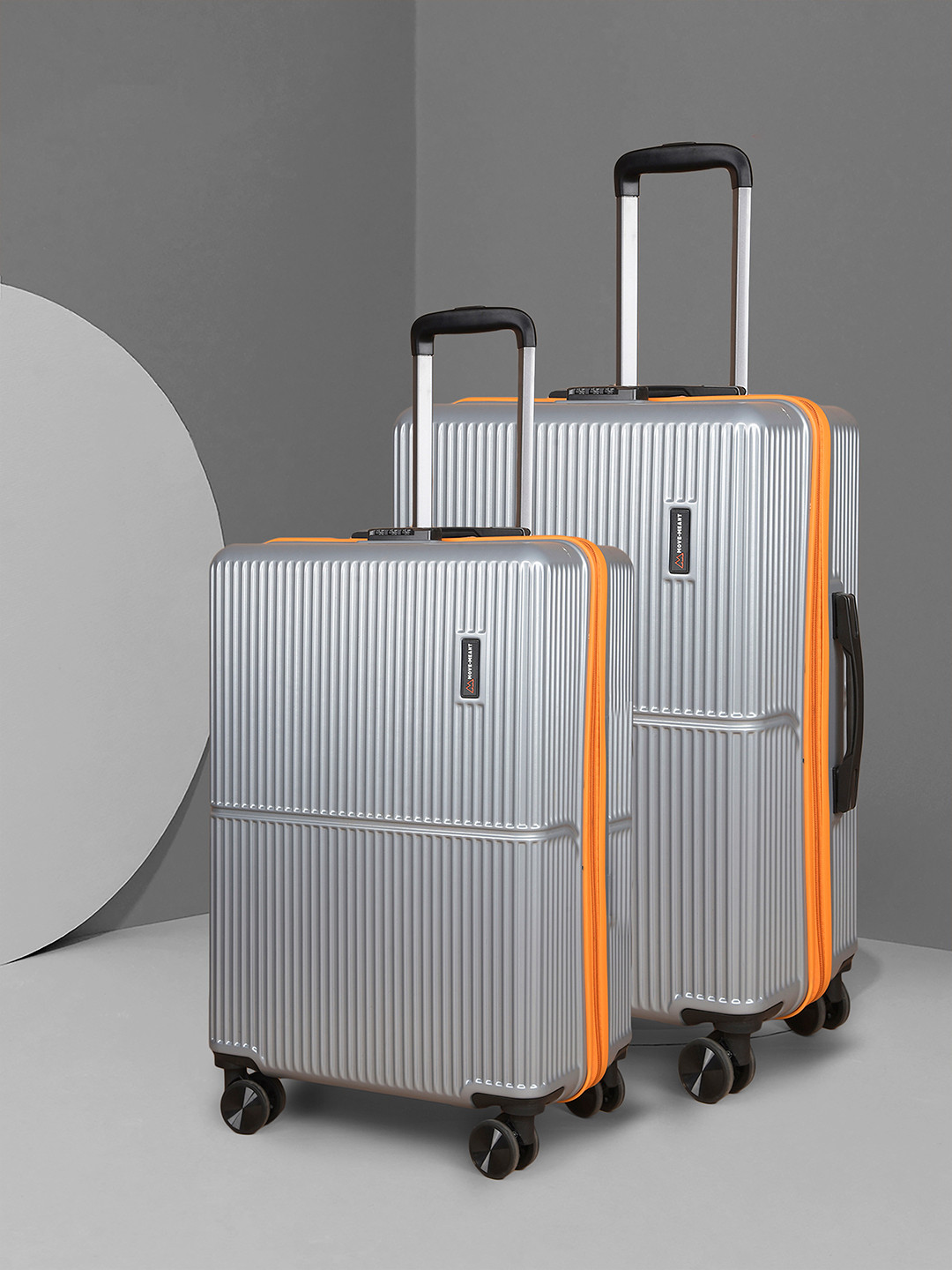 MOVE-MEANT Glide Polycarbonate 8 wheel Hard Small & Medium Trolley Suitcase-55,66 Cm