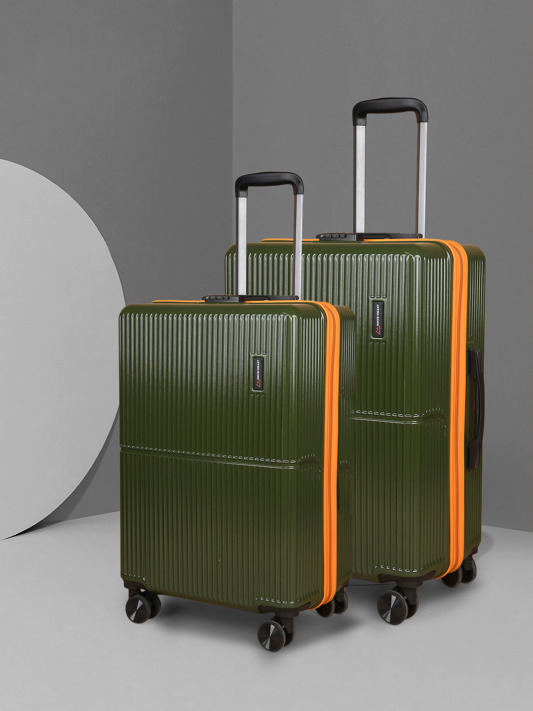 MOVE-MEANT Glide Polycarbonate 8 wheel Hard Small & Medium Trolley Suitcase-55,66 Cm