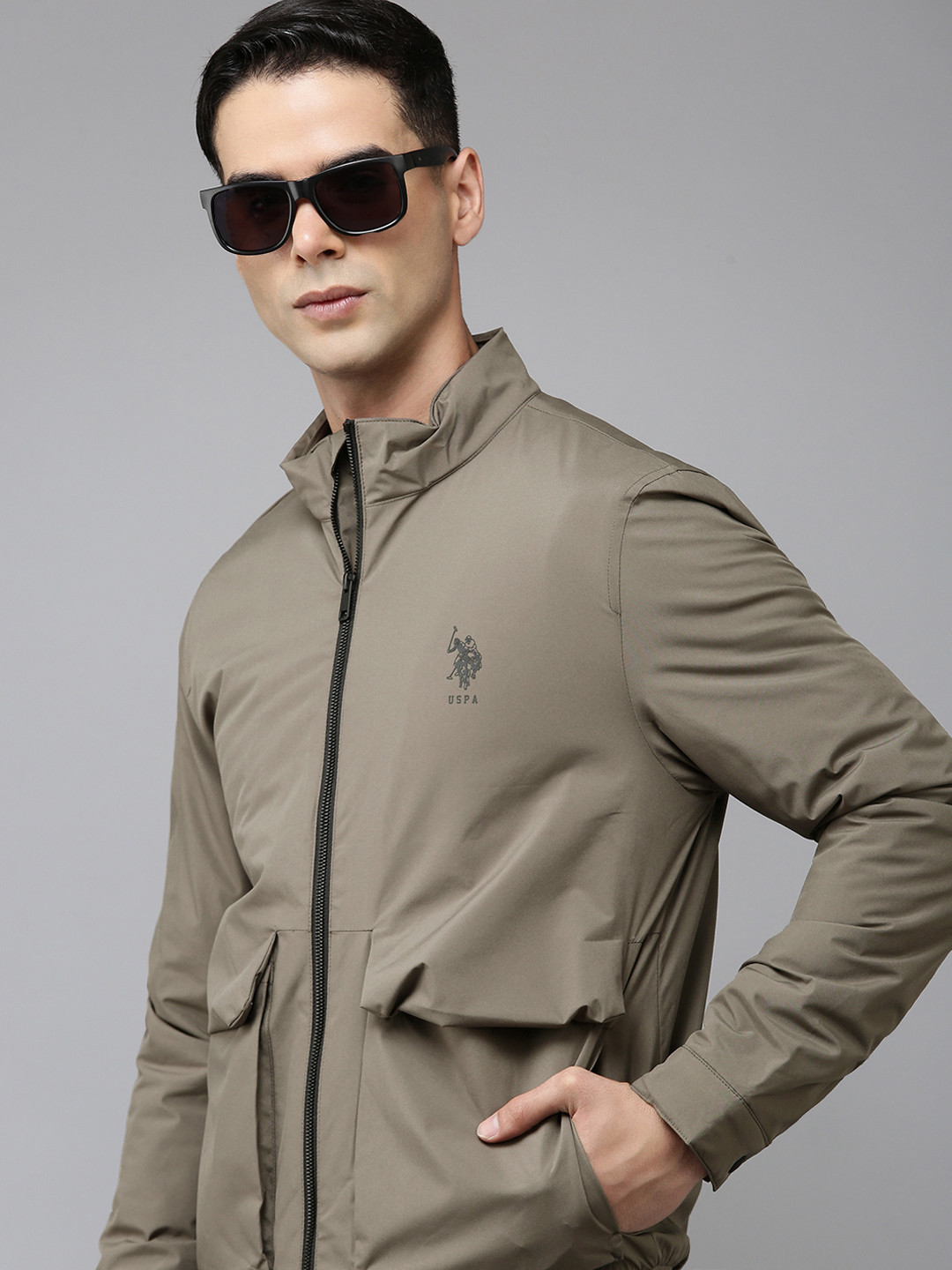 U.S. Polo Assn. Denim Co. Lightweight Solid Bomber Jacket