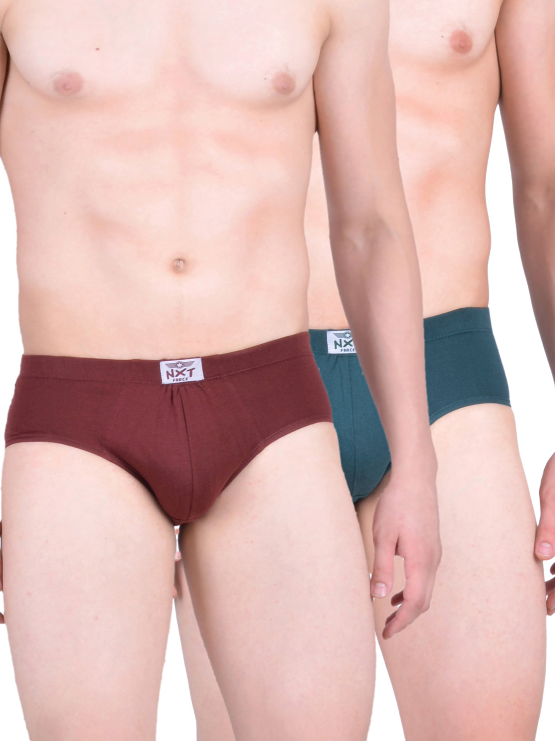 Force NXT Pack Of 2 Men Super Combed Cotton Four Way Stretch Brief