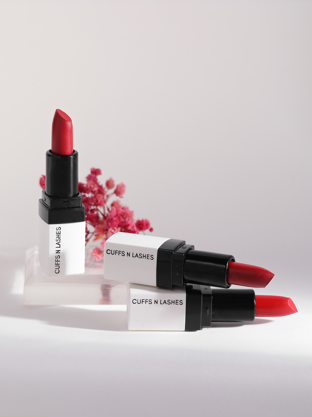 CUFFS N LASHES Set of 3 Creamy Matte Lipsticks with Vitamin C, E & Shea Butter - Doodle-01