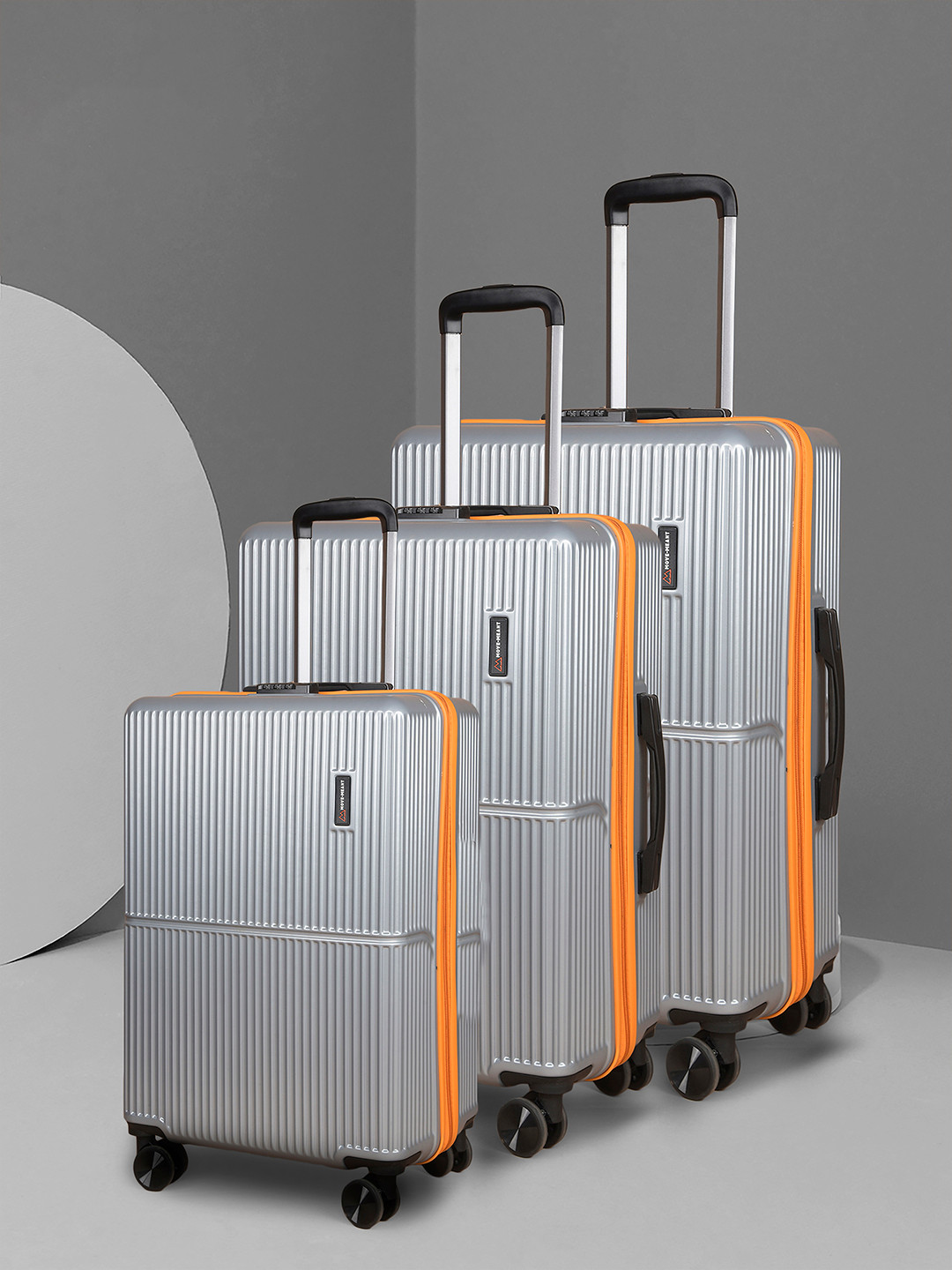 MOVE-MEANT Glide Polycarbonate 8 wheel Small, Medium & Large Trolley Suitcase-55,66&75 Cm