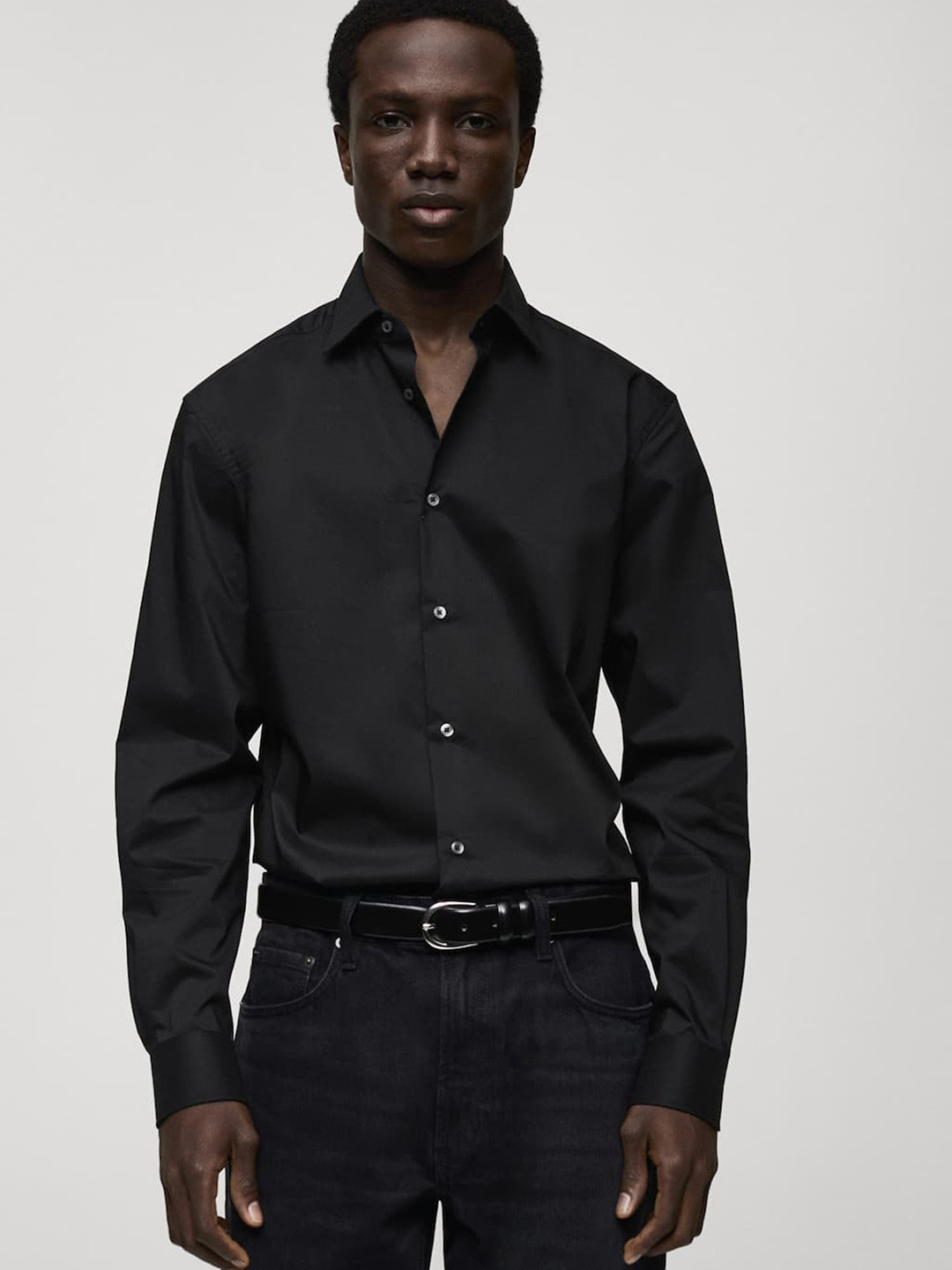 MANGO MAN Regular Fit Stretch Formal Shirt