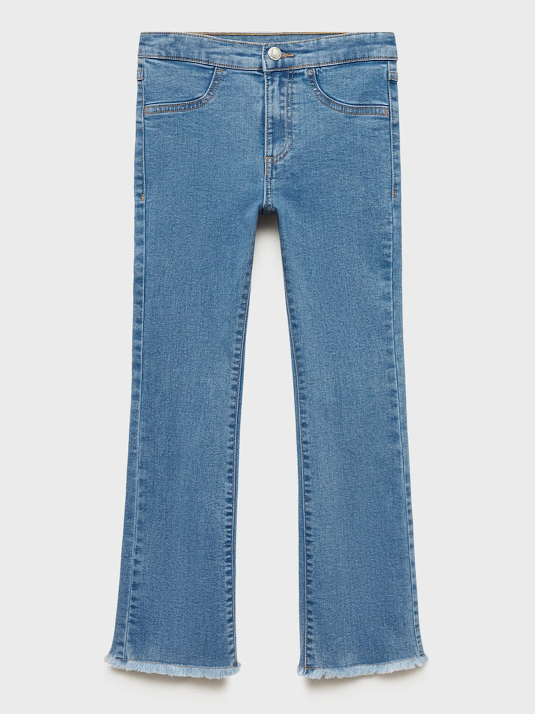 Mango Kids Girls Mid Rise Trumpet Jeans