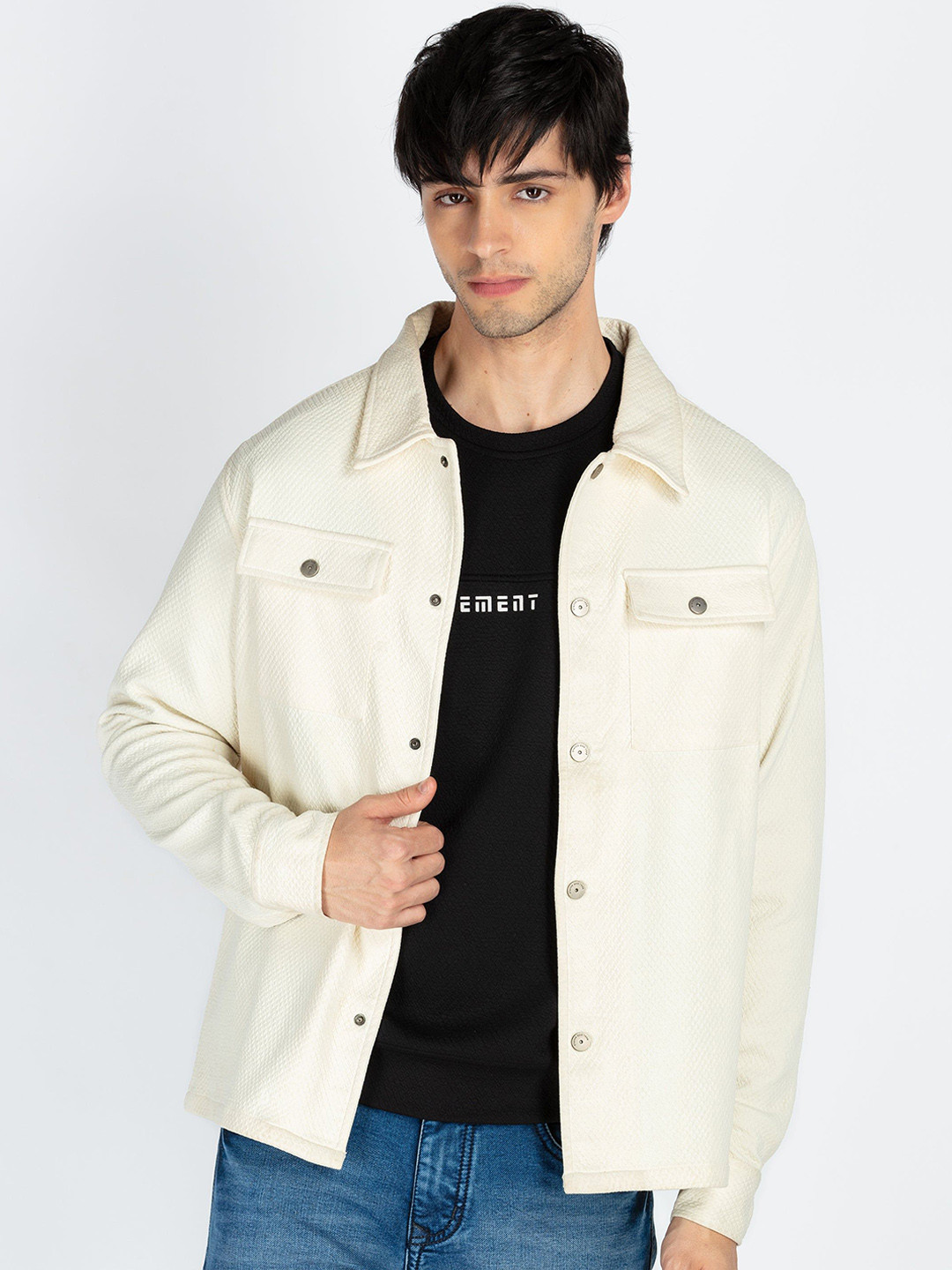 Status Quo Men Solid Denim Jacket