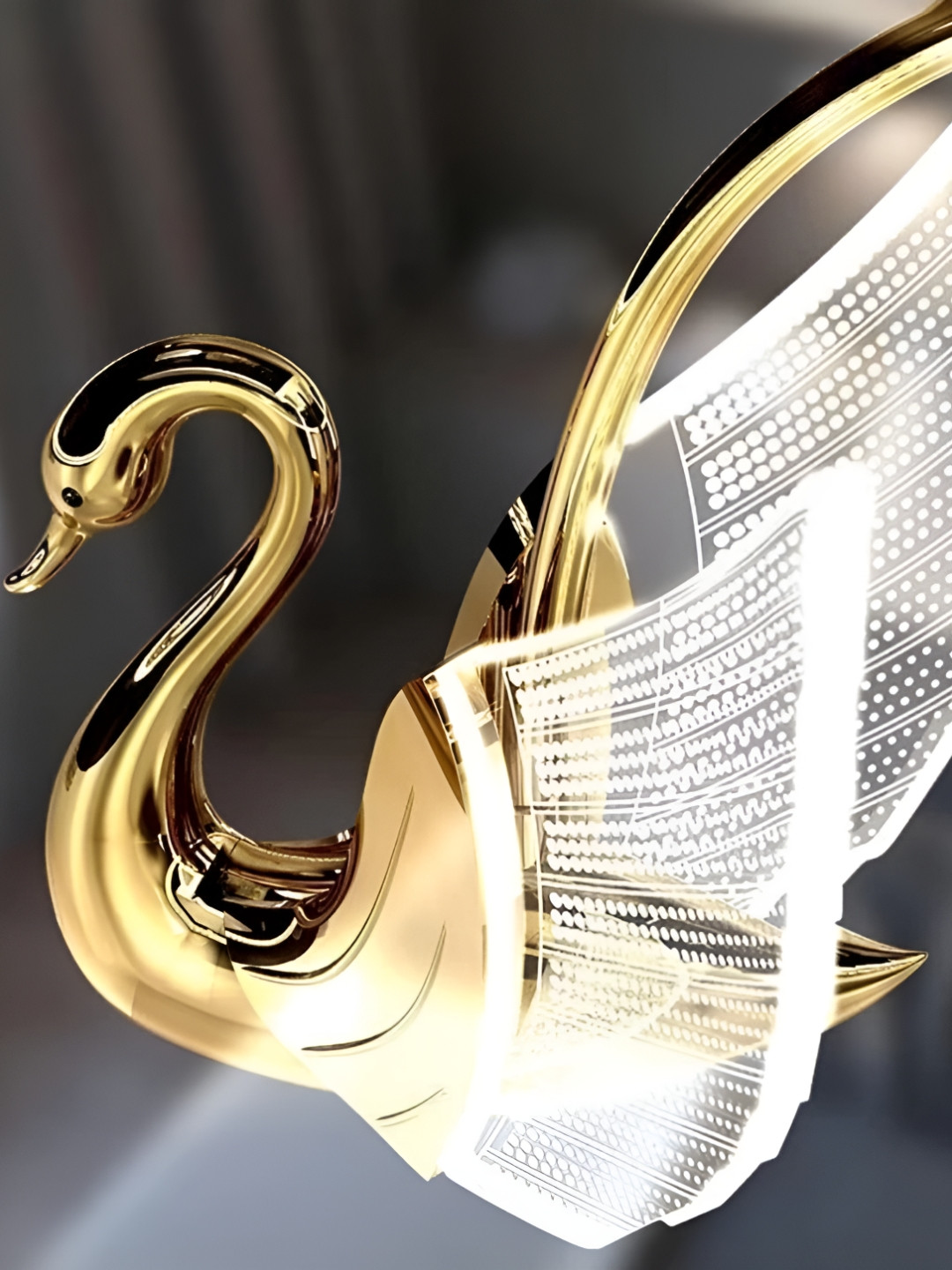 SHRI MAHAL ANTIQUES Gold-Toned Metal Traditional Wall Lamp With Bulb Pack of 1