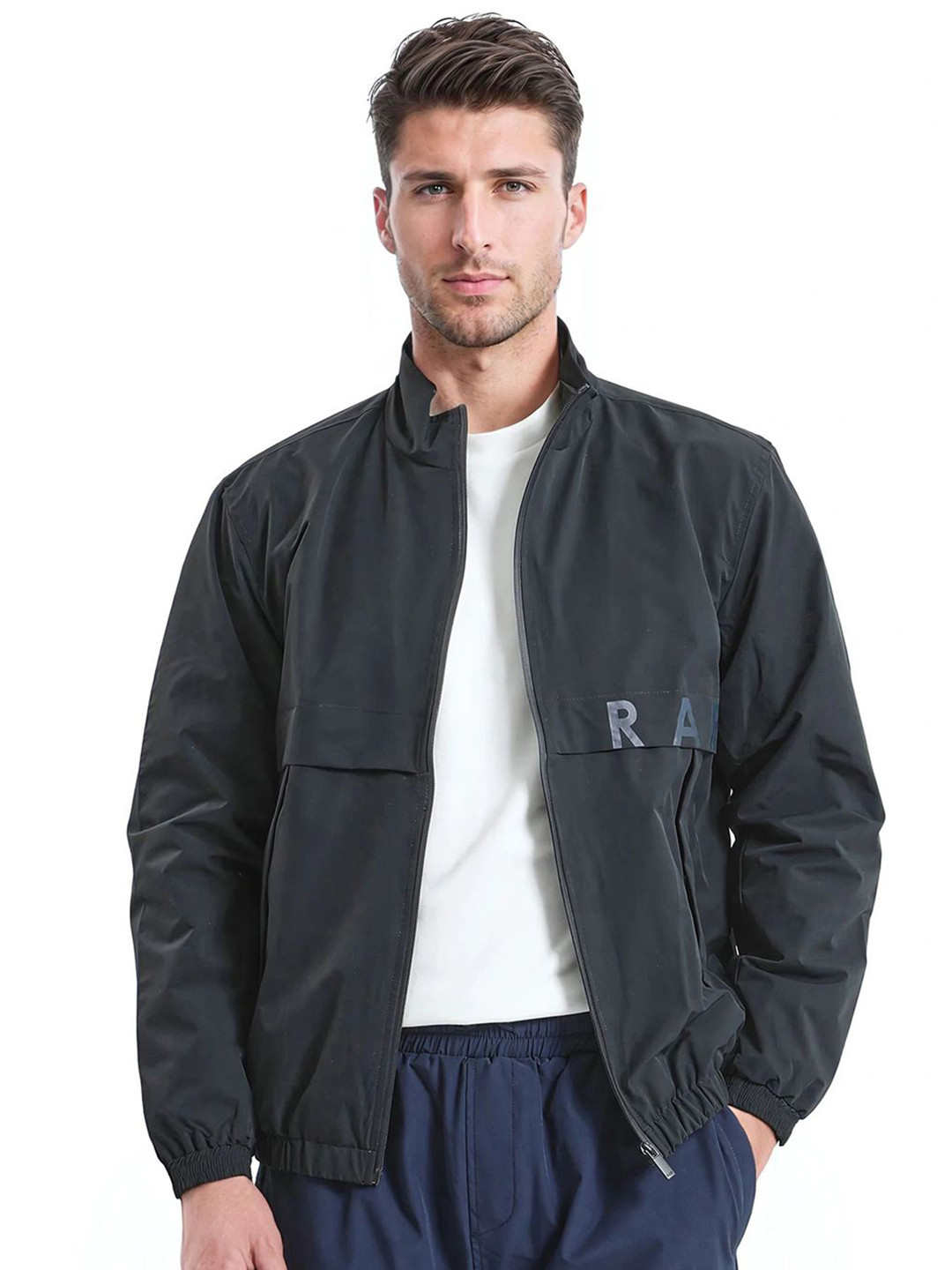 RARE RABBIT Men Sporty Jacket with Patchwork