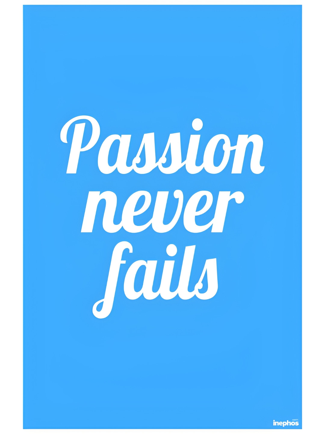 Inephos White & Blue Printed Wall Posters