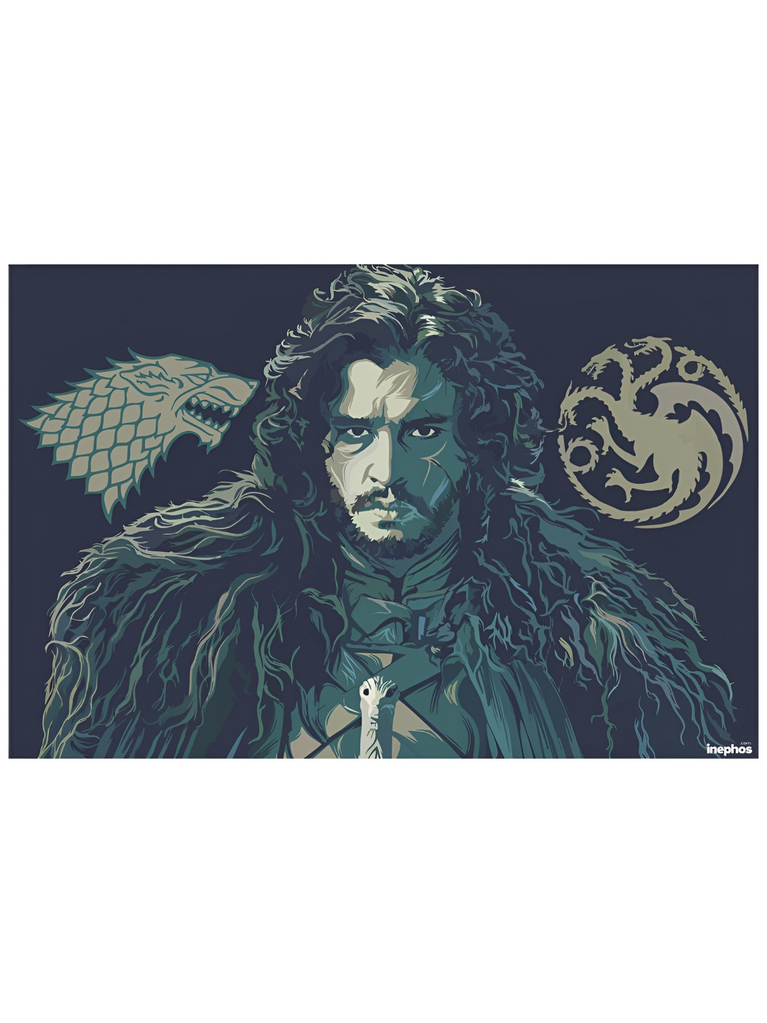 Inephos Black & Beige Unique Modern Artwork Vinyl Photograph Posters