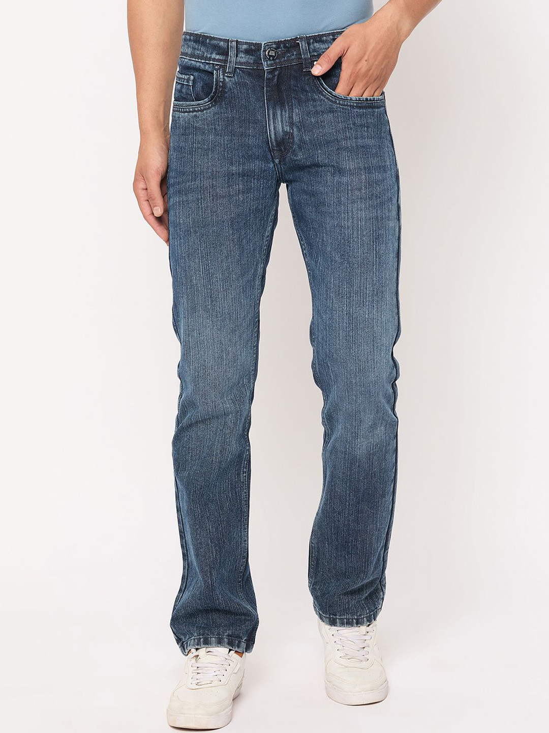 Duke Men Straight Fit Light Fade Stretchable Jeans