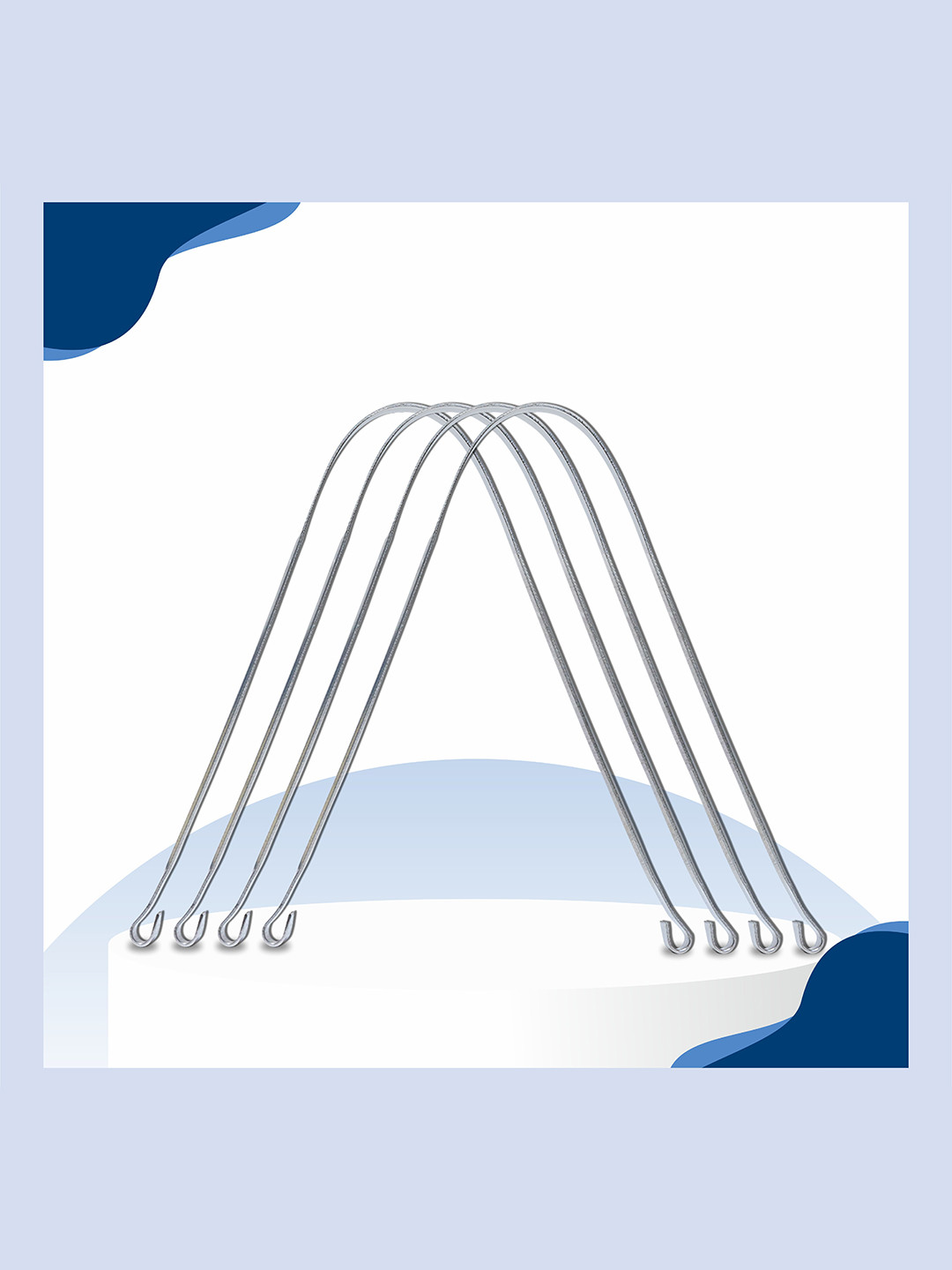 Nurpi Set Of 4 Round Handle Stainless Steel Tongue Cleaner For Oral Care & Bad Breath